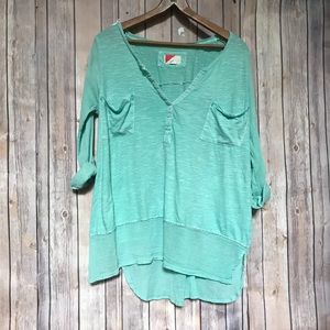 Anthropologie spring Cotton/Linen Top Size L Read